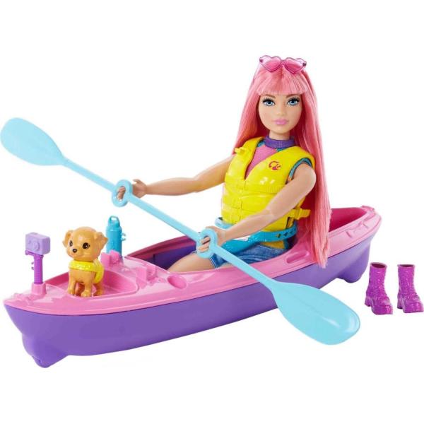 バービー Barbie Daisy Passeio de Caiaque Dia de Acampa...