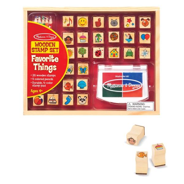 メリッサ&amp;ダグ(Melissa&amp;Doug) 木製おもちゃスタンプ フェバリットシングスタンプ 正規品...