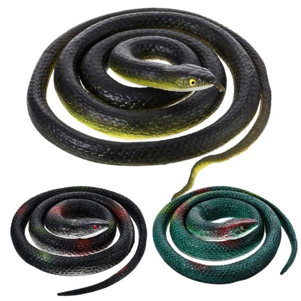3 Pieces Large Rubber Snakes Realistic Fake Snake ...