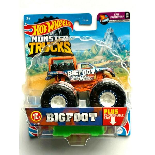 DieCastHot Wheels ホットウィール Monster Trucks Bigfoot, ...