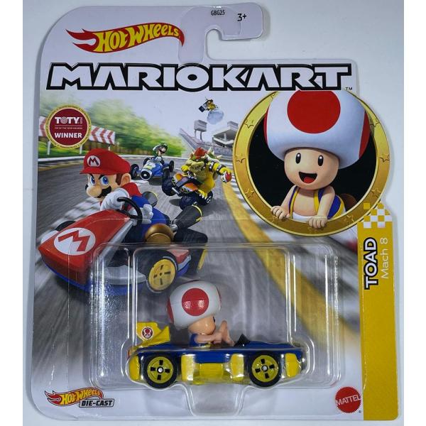 Hot Wheels ホットウィール ー Mario Kart Toad Mach 8 Mint/N...