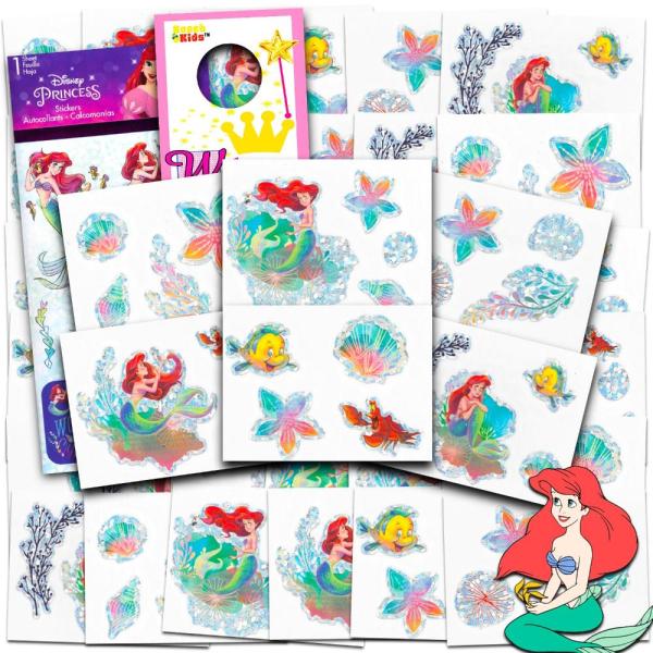 Little Mermaid Temporary Tattoo Set for Kids ー Ari...