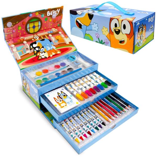 Bluey Kids Art Set 40 Plus Pieces Kids Colouring S...