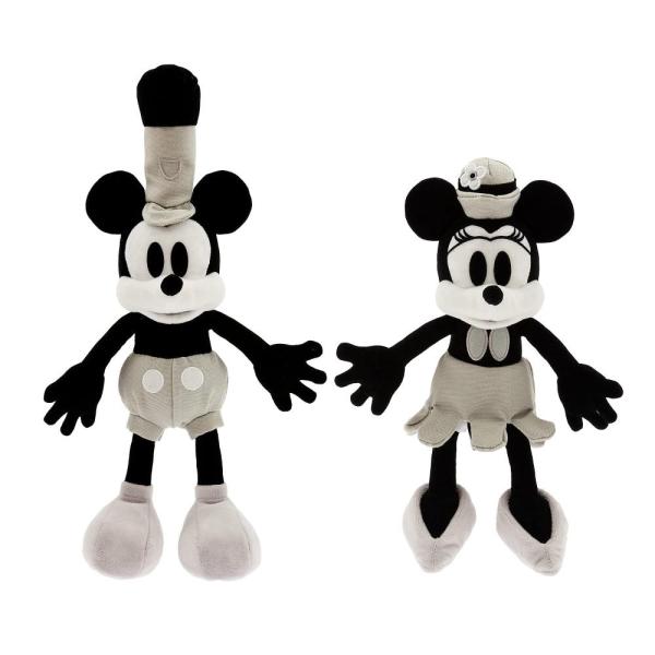 Disney100 ミッキー&amp;ミニーマウス 蒸気船 ウィリー ぬいぐるみセット ー クラシックヴィン...