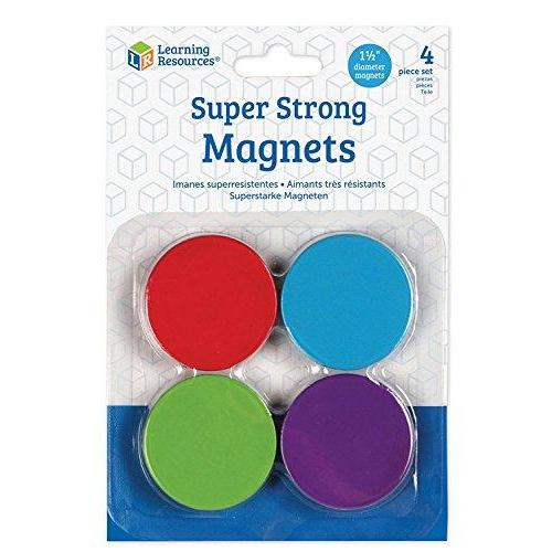 Learning Resources Super Strong Magnets, 4 Vibrant...
