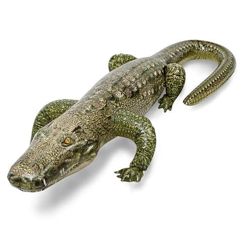 Jet Creations 49” Long Inflatable Alligator Toy, G...