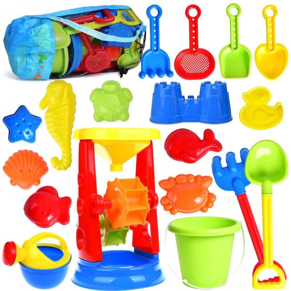 Beach Toys, 19 Piece Sand Toys Set Kids Sandbox To...