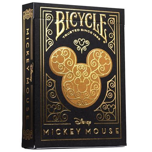 Bicycle ディズニー ミッキーマウスにインスパイアされたブラックとゴールドのトランプ