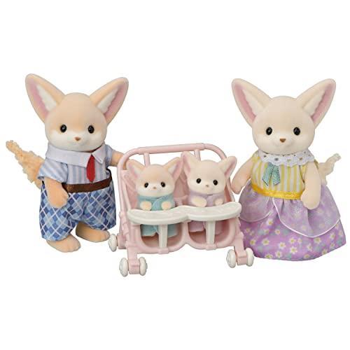 Fennec Fox Family, Set of 4 Collectible Doll Figur...