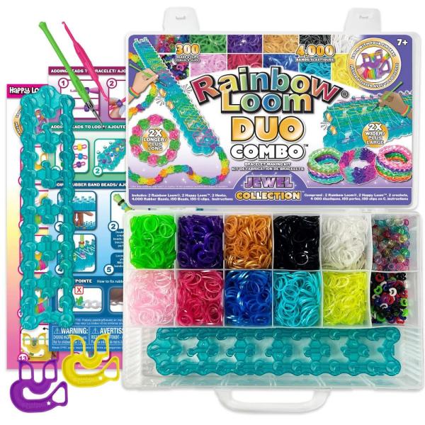 Rainbow Loom? DUO Combo with JEWEL Rubber Bands Co...