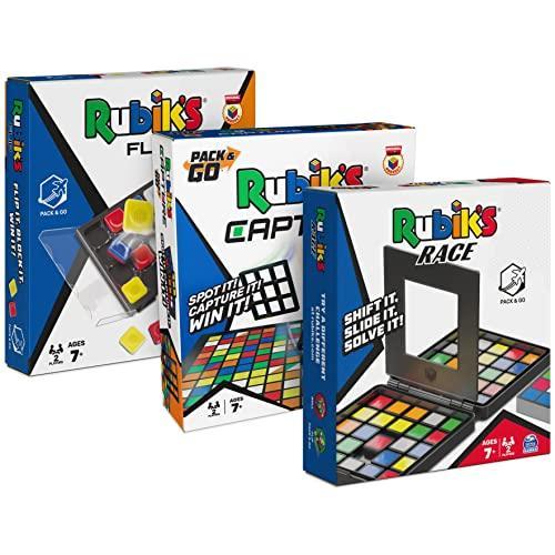 Rubik&apos;s Pack &amp; Go, 3 Game Bundle Race Flip Capture...