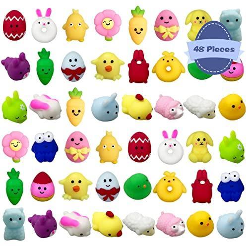 Pinkiwine 48 PCS Easter Mochi Squishy Toys Stress ...