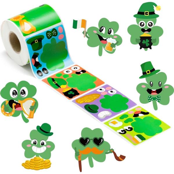 Haooryx 300PCS St Patrick’s Day Sticker Scene Roll...