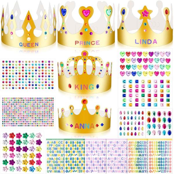 MGZTTHW Gold Paper Crowns, 25pcs Diy Birthday King...