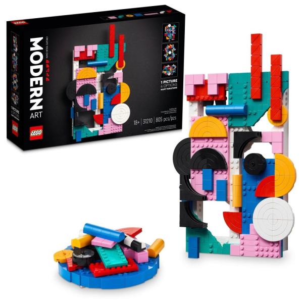 LEGO Art モダンアート 31210 組み立て&amp;ディスプレイ ホームデコレーション 抽象的な壁...