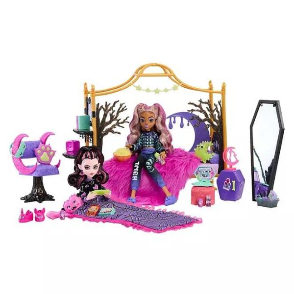 Monster High クリーオーバー寝室プレイセット ドラキュラウラ クラウディーンウルフ 20...