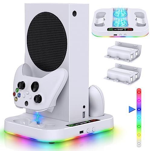 Cooling Fan Stand &amp; RGB Light Strip for Xbox Serie...