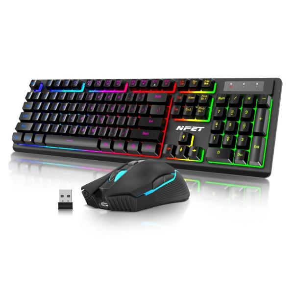 S21 Wireless Gaming Keyboard and Mouse Combo, RGB ...