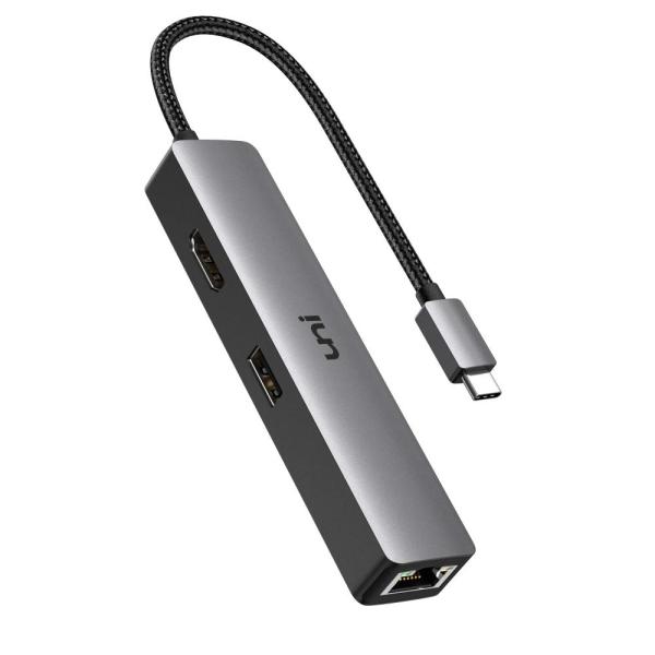 USB C Hub, uni 5ーinー1 USB C to Ethernet Adapter Hu...