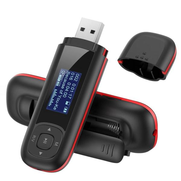 AGPTEK MP3プレーヤー 乾電池対応 超軽量 音楽プレイヤー 小型 デジタルオーディオプレーヤ...