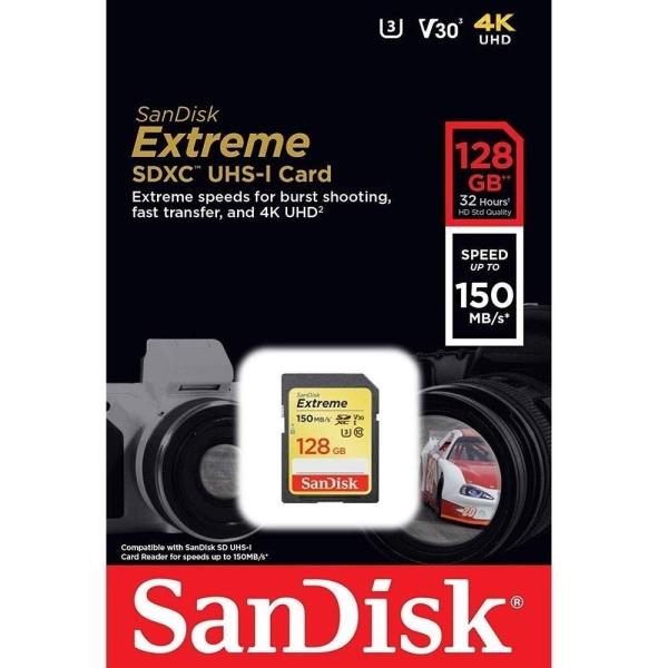 128GB Extreme UHSーI SDXC SDSDXV5ー128G 海外パッケージ品