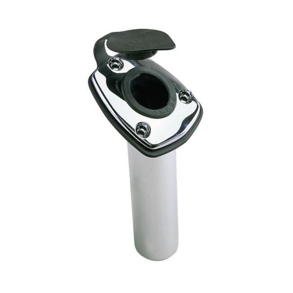 Perko 1205DP0CHR Angled Flush Mount Rod Holder