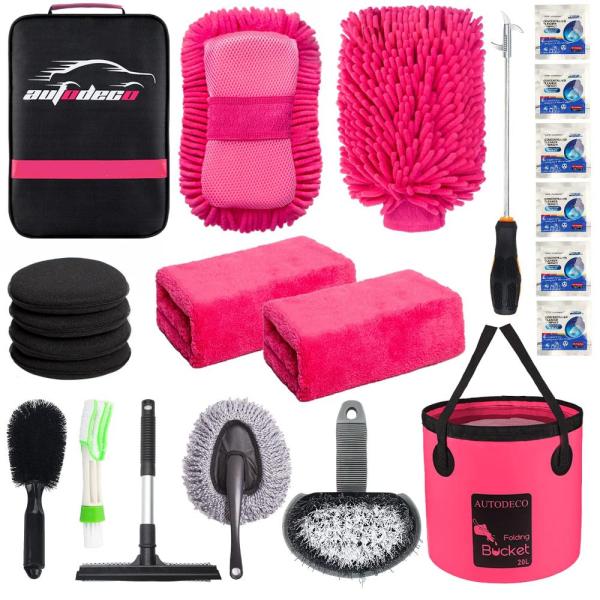 AUTODECO 22Pcs Car Wash Cleaning Tools Kit Car Det...