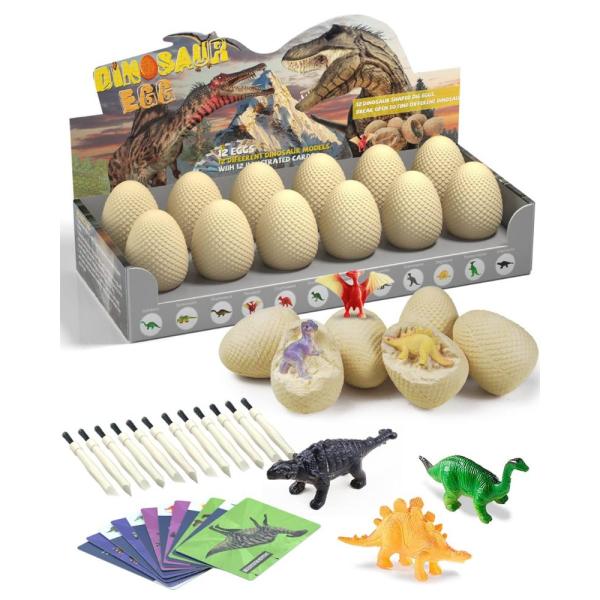 恐竜の卵 ? 恐竜の卵 ディグキット 恐竜おもちゃ 子供用 1ダース イースターエッグ サプライズ恐...