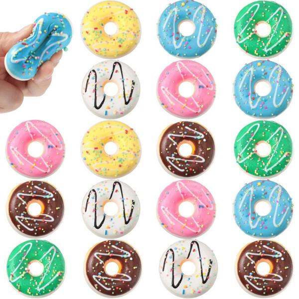20 Pack Rainbow Donut Stress Balls 2Inch Stress Re...
