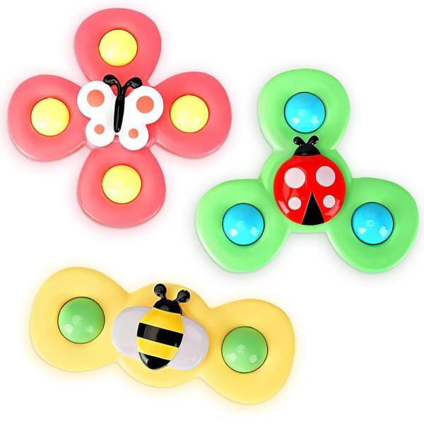3Pcs Suction Cup Spinner Toy for Baby ー Suction Fi...