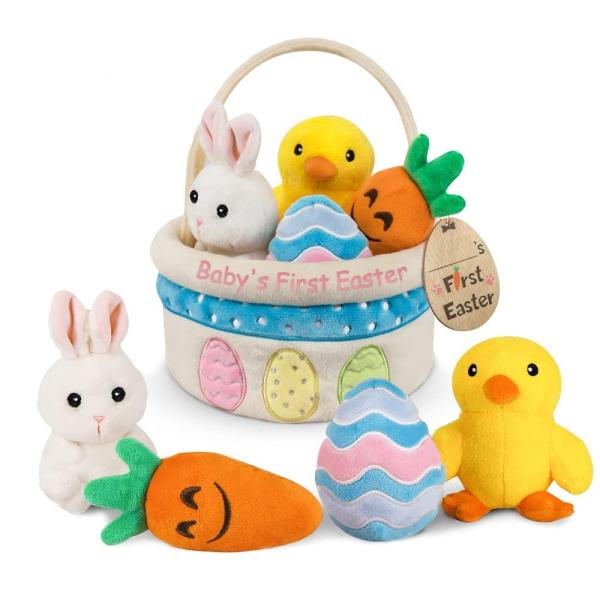 Baby&apos;s First Easter Theme Basket Playset, 5ct Stuf...