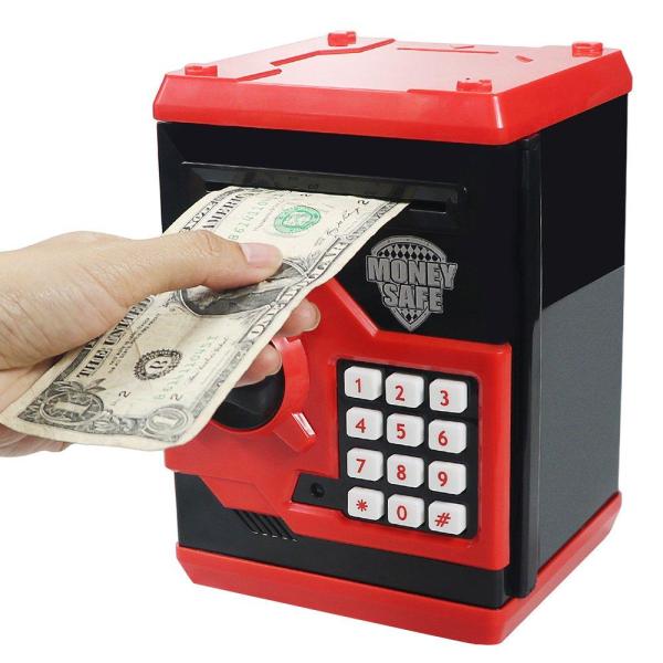 Cargooy ミニATM貯金箱 ATMマシン 子供への最高のギフト 電子コード 貯金箱 マネーカウ...