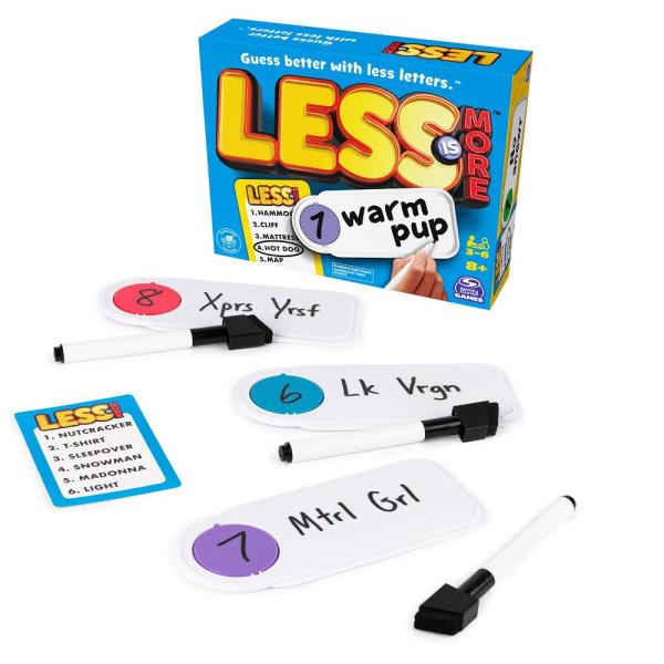 Less is More, Party Board Game Fun Word Letter Car...