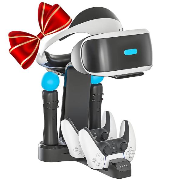 Skywin VR充電スタンド ー PSVR充電スタンド PS5 VR(PS5コントローラー)を展示...