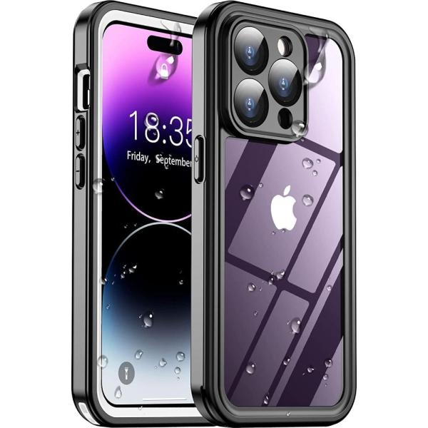 Temdan  Real 360 for iPhone 14 Pro Max Case Builtー...