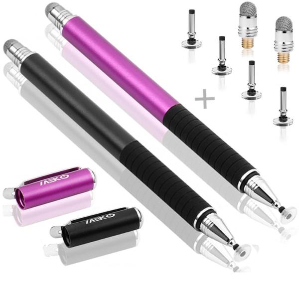 MEKO スタイラス タッチペン2本 +交換用ペン先６個 iPhone iPad Android タ...