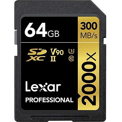 LEXAR MEDIA Professional 2000x 64GB SDXC UHSーII SD...