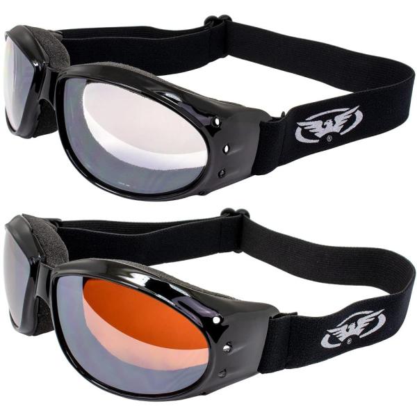 (2 Goggles) Motorcycle ATV Riding Clear Mirror and...