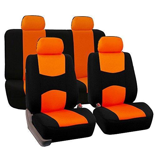 FH Group (エフエイチグループ) 自動車用 シートカバー一式 オレンジ ユニバーサルフィット...