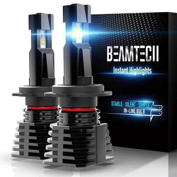 BEAMTECH H7 Led Bulb, Fanless In Line 6500K Xenon ...