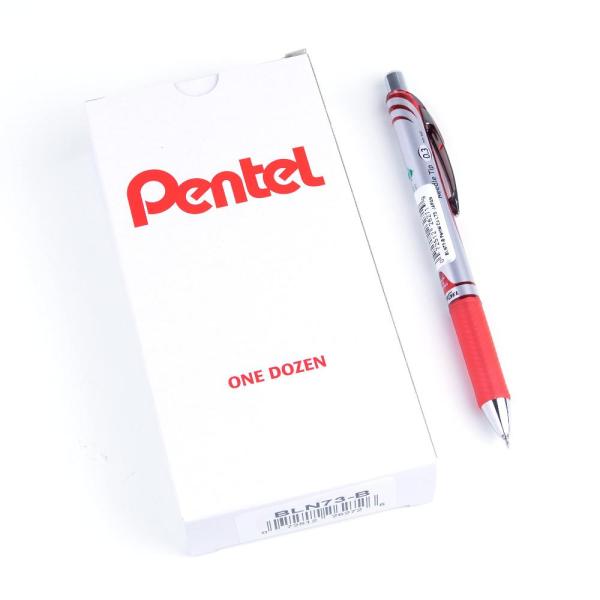(12 Pack, 0.3mm Needle, Red) ー Pentel EnerGel RTX ...
