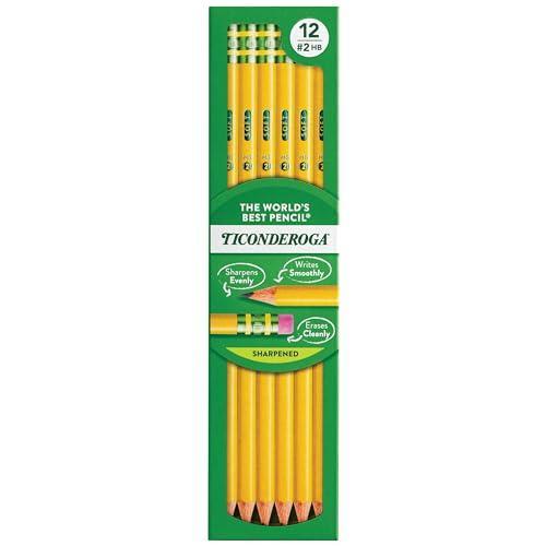 PreーSharpened Pencil, 2, Yellow Barrel, 12/Pack (並...