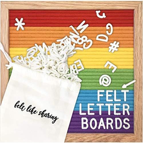 Rainbow Colorblock Felt Letter Board 10x10 Inches....