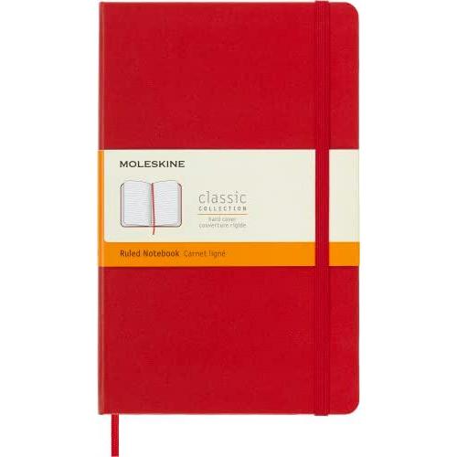 Moleskine Classic Notebook, Large, Ruled, Red, Har...