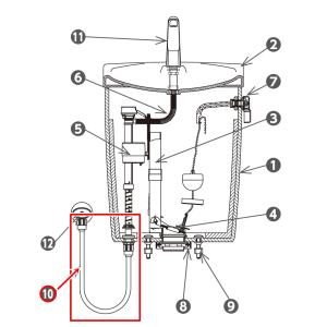 【アサヒ衛陶 直営店】フレキホース 長さ1000mm 全シリーズ適合 トイレタンク ロータンク部品 BKFP1000N｜st-e-shop