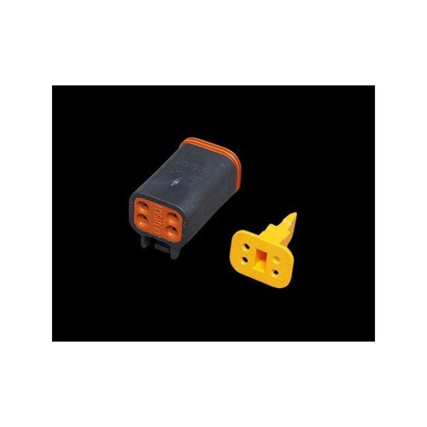 DEUTSCH ハーレー その他電装パーツ ドイチェDTコネクターソケット 4ピン ブラック ドイチ...