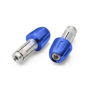 DAYTONA 汎用 ハンドル関連パーツ アルミビレットバーエンド スピンナータイプ（ブルー） デイトナ