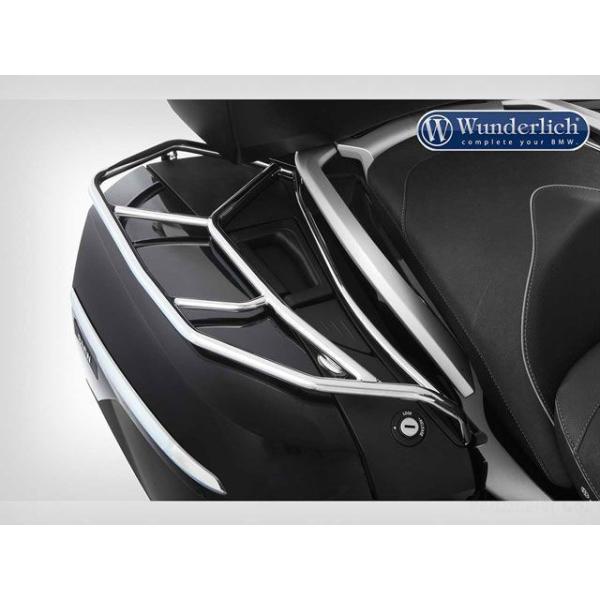 Wunderlich キャリア・サポート BMW純正パニアケース用キャリア（クローム）、右側 ワンダ...