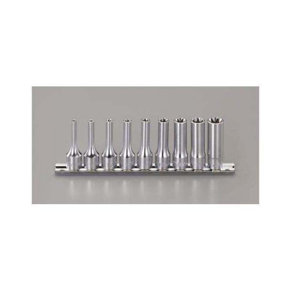 ESCO ハンドツール 3/8”DR/E4-E16 TORX ディープソケットセット エスコ