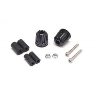 ACTIVE 汎用 ハンドル関連パーツ アルミバーエンド φ33-L35 リボルバー ブラック アクティブ